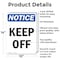 Signmission Keep Off, 10 in W x Rectangle, Aluminum OS-2PACK-NS-A-1014-V-13832 - alternate 6
